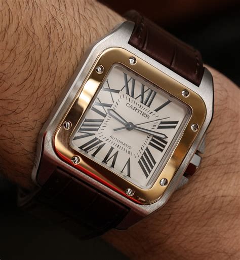 cartier santos analog watch|cartier santos 100 price list.